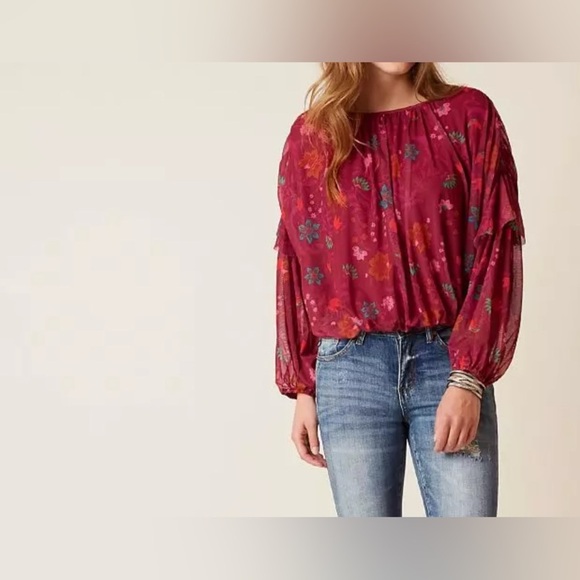 Free People Wildflower  Honey Top Women's Top  size S - Picture 1 of 6